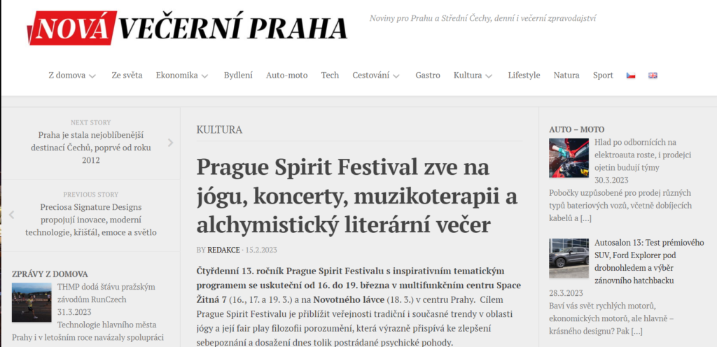 Prague Spirit Festival zve na jógu, koncerty, muzikoterapii a alchymistický literární večer